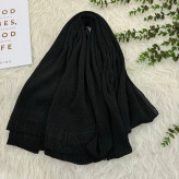شال نخی مشکی برشکا وارداتی پرز و چروک نمیشود قواره 210x80