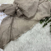 شال نخی پنبه ای دستک دانتل قواره بزرگ مدل 1806