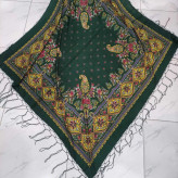 روسری ترکمن مدل ترمه ایرانی قواره 130x130 نخ پلی استر مناسب 4 فصل