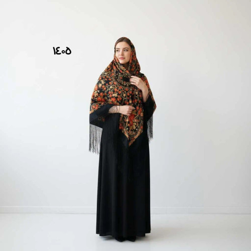 روسری ترکمن اصل ترکیه قواره بزرگ 140-150 سانت نخی ریشه دستباف چهار فصل بدون چروک