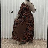 پیراهن عروسکی نخی زنانه و دخترانه فری سایز مناسب تا 44
