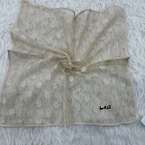 مینی اسکارف توری مدل بابونه جنس گیپور ابعاد 65 در 65 سانتیمتر