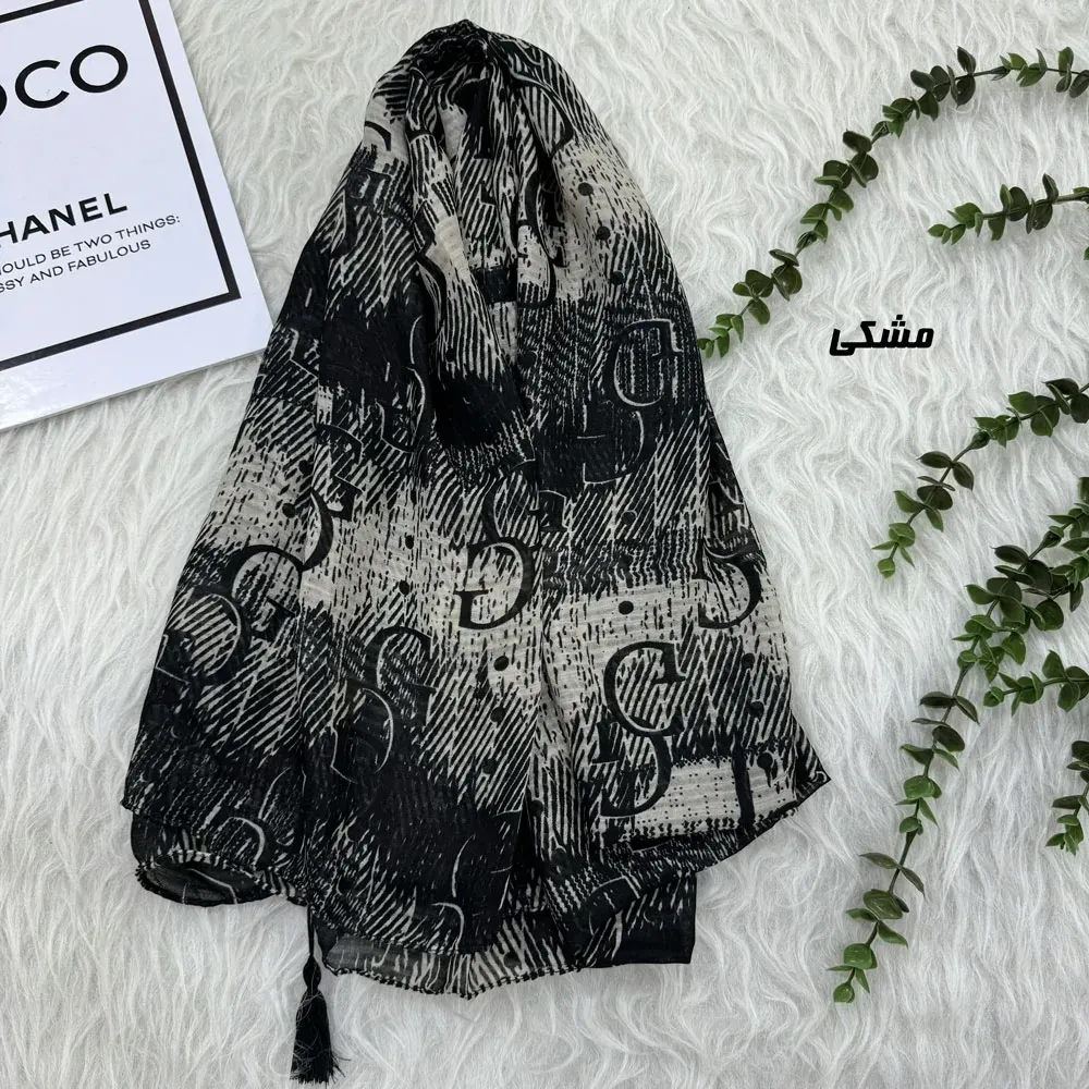 شال سوپر نخ طرح دار قواره بزرگ ابعاد 186 در 71 سانتی متر