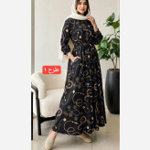 پیراهن زنانه بلند مانتویی مدل صفورا جنس سوپرسافت مناسب بارداری و شیردهی