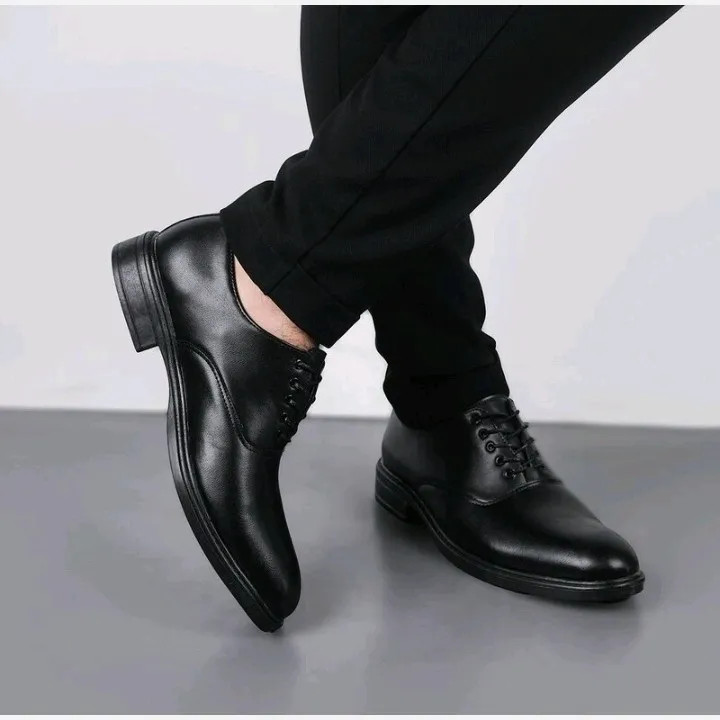کفش مردانه چرم مشکی کلاسیک سایز 40 تا 44 هامون