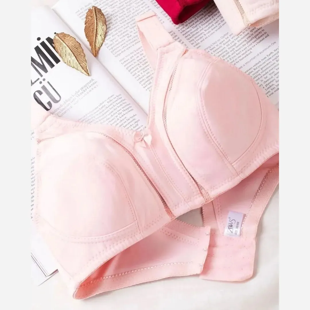 سوتین نخی مینی مایزر زنانه مدل ژوردار بدون فنر فرم دهنده سایز بزرگ