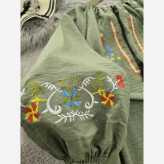 شومیز گلدوزی زنانه مدل مارال جنس شانتون فری سایز