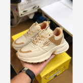 کفش لژدار زنانه مدل نامی اصل رنگ کرم کتانی اسپرت راحت و سبک