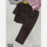 ست اسپرت شومیز و شلوار لنین فری سایز 38 تا 46