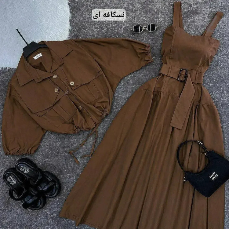 کت و سارافون زنانه لینن بلوط در رنگ بندی متنوع و سایزبندی کامل