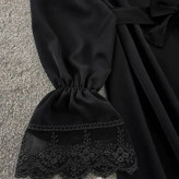 پیراهن عبایی محبوبه الیزه گیپور یقه و سر آستین فری سایز قد 130 زنانه